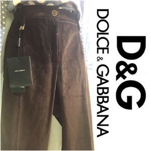Women’s Dolce & Gabbana Brown Corduroy Trousers,10